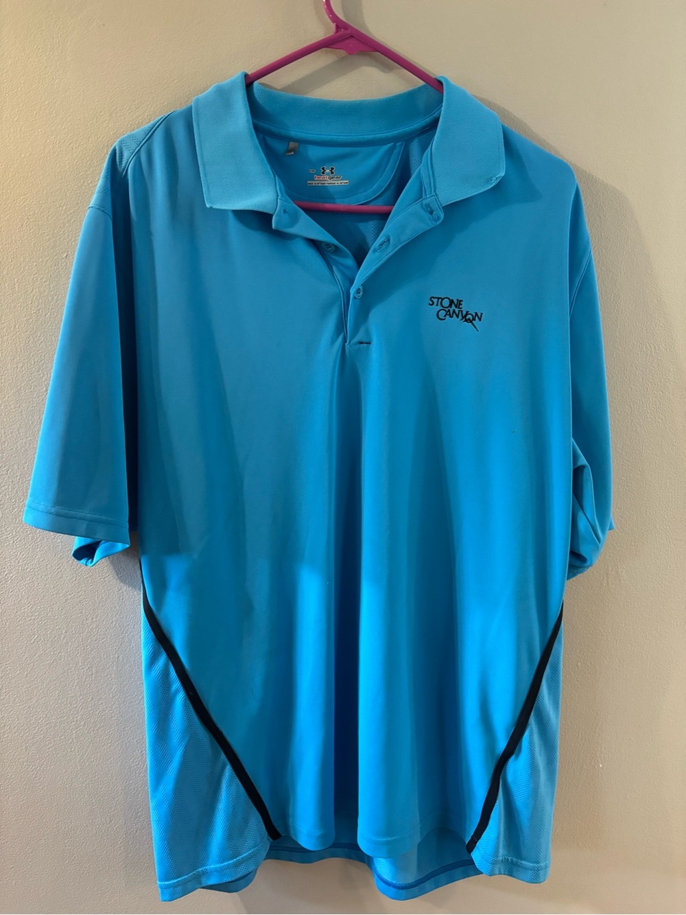 LG Stone Canyon Bright Turquoise Performance Polo